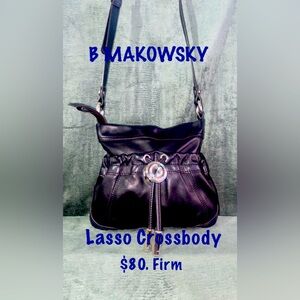B MAKOWSKY Lasso Drawstring Crossbody Bag